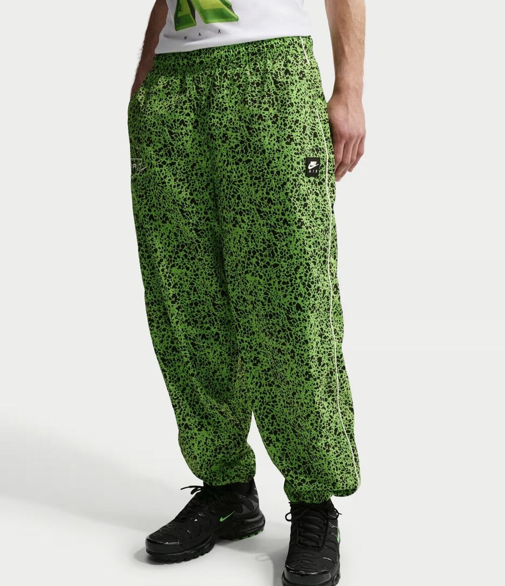 Nike Air Woven Pants Mens XL Green Mesh Lined Loose Fit II3133-307